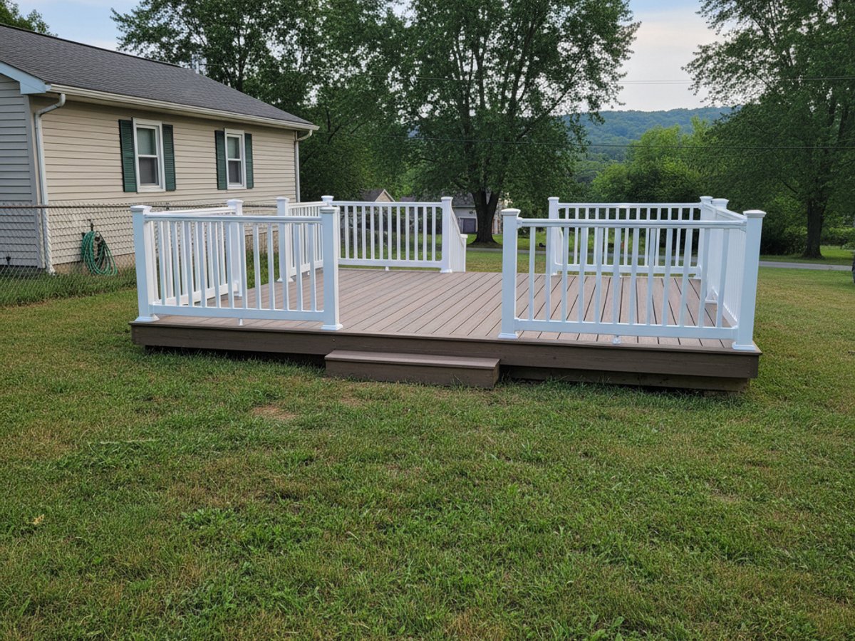 Midway Deck Solutions crew working on a home